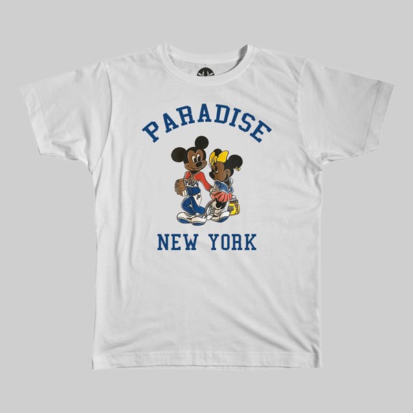 PARADISE NYC MICKEY AND MINNIE SS T-SHIRT WHITE
